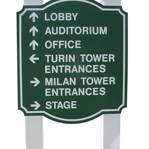 King ColorCore engraved wayfinding sign