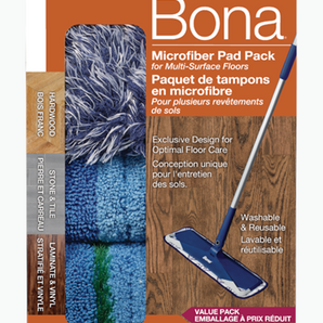 Bona Microfiber Cleaning Pad 3-Pack