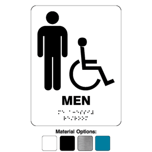 ADA Men's Washroom 6"W x 8"H