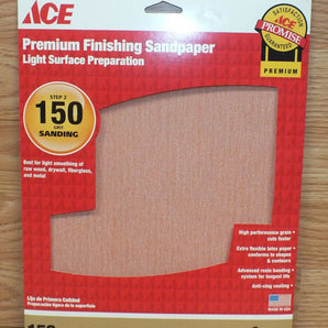 ACE FINISH MEDIUM SANDPAPER 150G 1482215