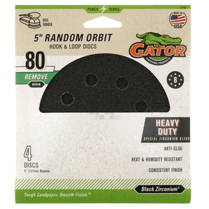 Gatorgrit Hook & Loop Sand Disc-5in-4pk-80G 7722
