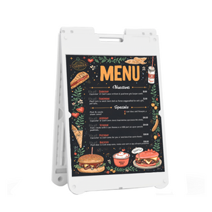 A-Frame Sandwich Board, Plasticade Simpo Sign II 22" x 28" White