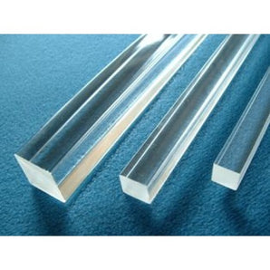 Futurplast Acrylic Square Rods - Clear 6'