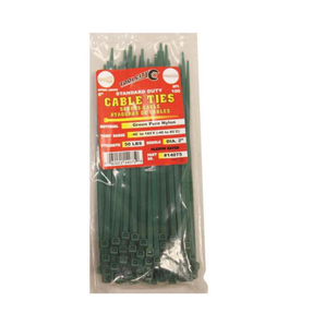 Green Standard Duty Cable Ties – 100 Pack