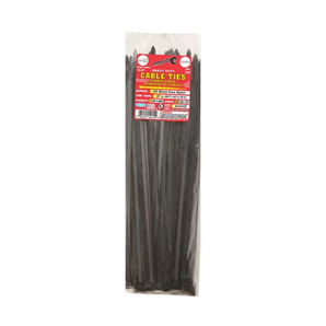 UV Black 14.5" Heavy Duty Cable Ties - 100 Pack