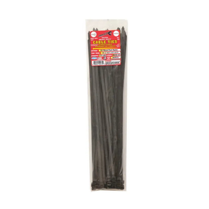 UV Black 17" Heavy Duty Cable Ties - 50 Pack