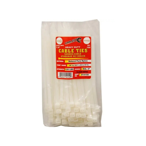 Natural 7.9" Heavy Duty Cable Ties - 100 Pack