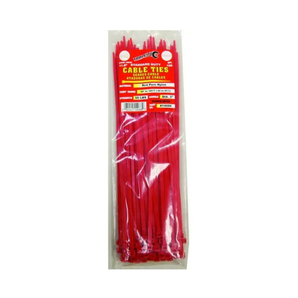 Red 11.8" Standard Duty Cable Ties – 100 Pack