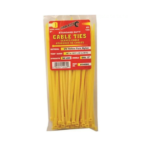 Yellow Standard Duty Cable Ties – 100 Pack