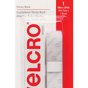 Velcro Hook & Loop Sticky Back 18in x 3/4in strips