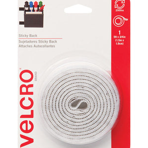 Velcro Hook & Loop Sticky Back 5ft x 3/4in
