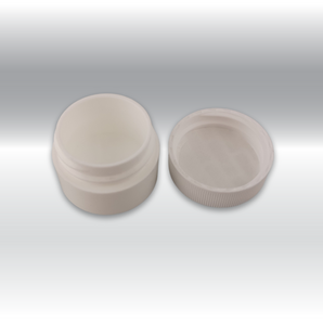1/4oz White Cosmetic Jar w/ Plain Lid