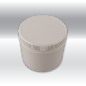 4oz White Cosmetic Jar w/ Plain Lid