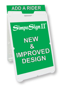 A-Frame Sandwich Board, Plasticade Simpo Sign II 22" x 28" White