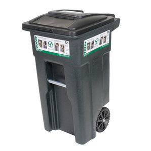 Toter Two-Wheel Trash or Utility Carts 32 Gallon