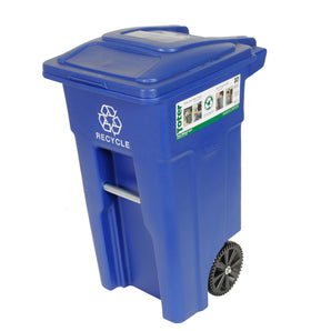 Toter Two-Wheel Blue Recycle Carts 48 Gallon